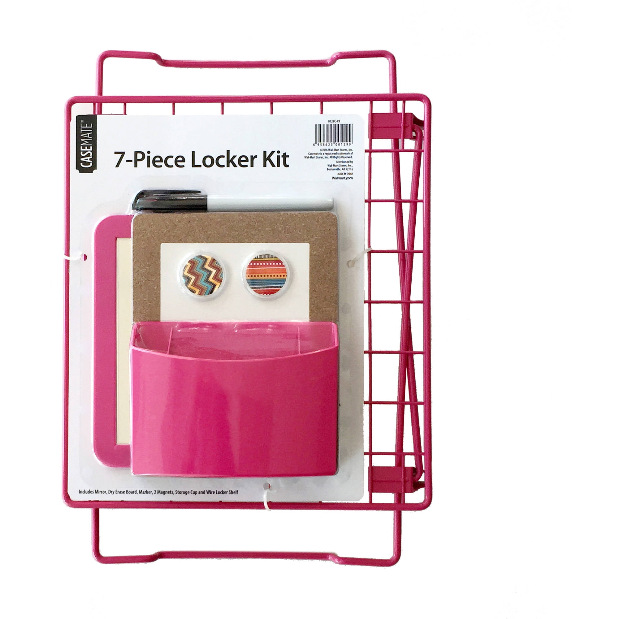7 Piece Locker Kit Pink Walmart Com