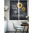 thumbnail image 5 of Sunflowers Semi Sheer Curtains 63 Inch Length 2 Panels Set, Classic Bee You Are My Sunshine Black Sheer Kitchen Curtain Privacy Voile Window Curtain for Living Room Bedroom Rod Pocket Drapes, 5 of 7