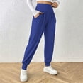 thumbnail image 7 of WAGUTH Women's High Waist Jogger Pants Versatile Solid Loose Ankle Tapered Sweatpants with Pockets Casual Workout Lounge Trousers,Blue,S, 7 of 7