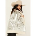 thumbnail image 3 of Blanknyc Women's Metallic Moto Jacket Silver X-  US, 3 of 4
