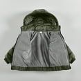 thumbnail image 4 of Vedolay Blazer Jackets Boy's Puffer Coat Warm Cotton Winter Hooded Waterproof Jacket,Green 4-5 Years, 4 of 5