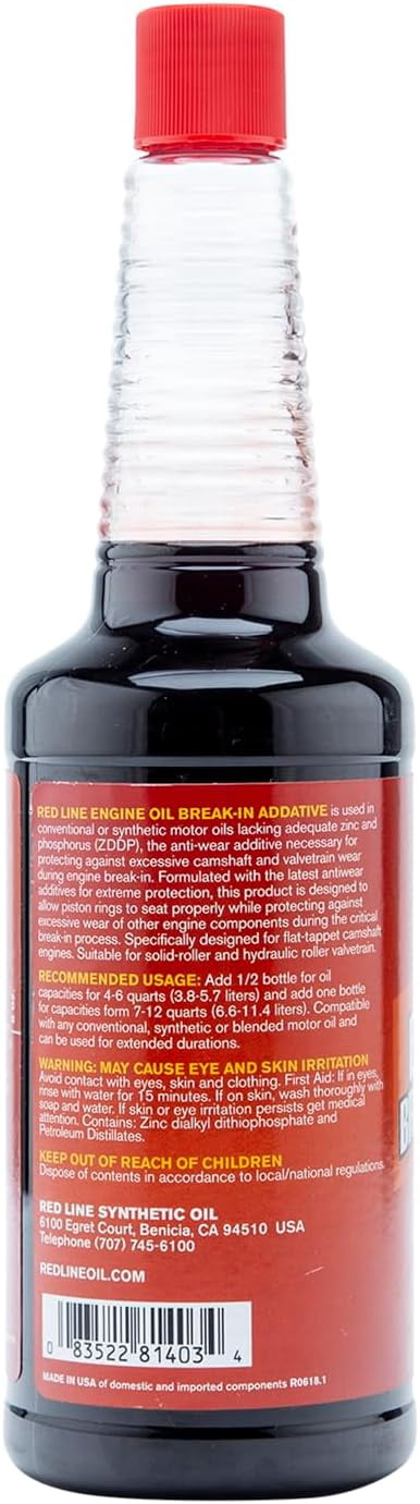 Redline 81403 Cam Break-In Oil Lube Additive