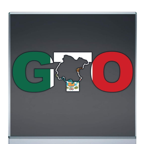 Autocollant Guanajuato Bandera Mexique Calcomania Estampa (12"x4")