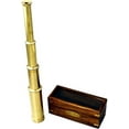 thumbnail image 5 of 15" Handheld Brass Telescope with Wood Box - Nautical Captain, 5 of 5