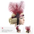 thumbnail image 4 of IBASETOY Indian Fancy Headband with Artificial Plume for Decor Golden Color Fits Most, 4 of 6
