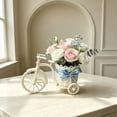 thumbnail image 6 of Bklubk Faux Rattan Weave Tricycle Shaped Flower Basket With Wheel And Handle Multi Functional Storage Basket Fruit Basket Cute Rural Decor For Weddings Party Festivals, 6 of 6