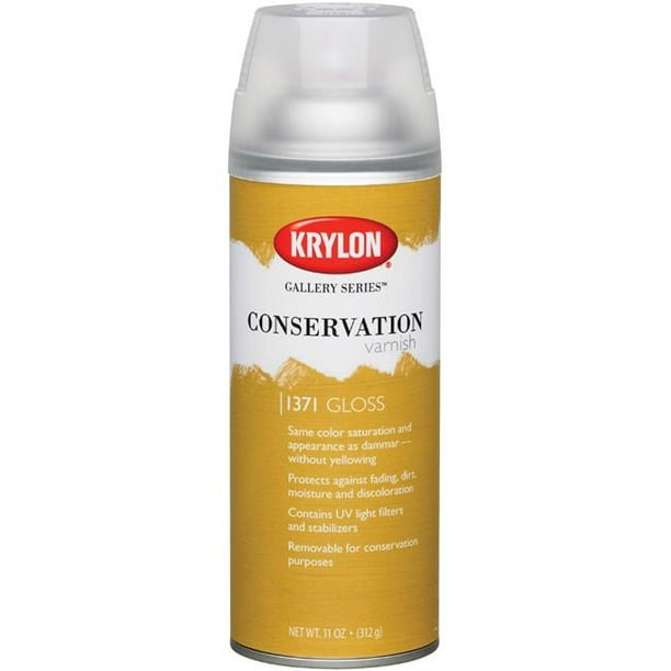 Krylon K1371 11Oz Conservation Gloss Varnish Spray