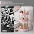 thumbnail image 3 of Aveniee 360 Rotating Makeup Organizer for Vanity, Skincare Perfume Organizers Large, Spinning Bathroom Counter Shelf Holder for Cosmetics, Skin Care, Lipsticks,3 Tiers, Pink C98, 3 of 3
