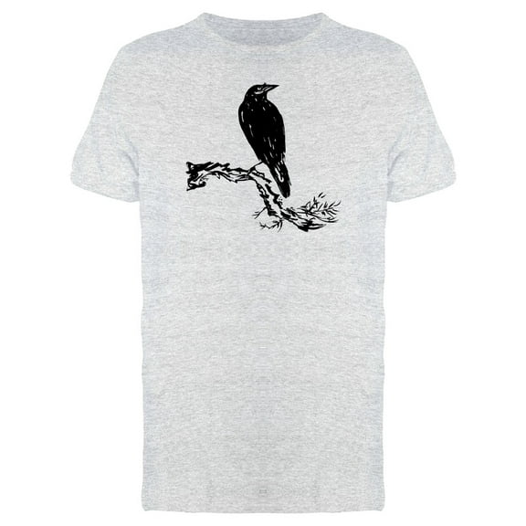 Cool Grunge Gothic Crow T-Shirt Men -Image by Shutterstock, Male x-Large