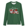thumbnail image 4 of Sweatshirts for Women Plus Size Christmas Crew Neck Pullover Tops Casual Loose Graphic Long Sleeve Shirt (Green L), 4 of 4
