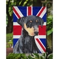 thumbnail image 3 of Carolines Treasures SC9834GF Doberman with English Union Jack British Flag Garden Flag Garden Size multicolor, 3 of 5