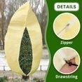 thumbnail image 3 of 120x100 Inch Huge Plant Covers Freeze Protection Frost Cloth for Outdoor Plants,2.82oz/yd² Thickened Winter Tree Covers with Zipper Drawstring,2 Pack Frost Blanket from Wind,Pest and Animal, 3 of 7