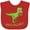 Red, variant on Inktastic Eggs-cellent Cute Easter T-Rex Dinosaur Boys or Girls Baby Bib