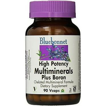 Bluebonnet Multi Minerals Plus Boron, With Iron, 90 Ct