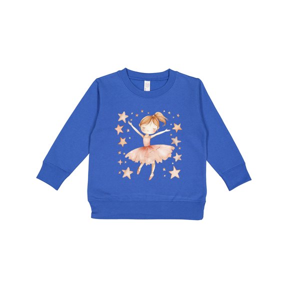 Inktastic Ballerina Girl in Pink Toddler Sweatshirt