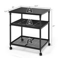 Costway Mobile 3Tier Metal Storage Printer Stand Office/Home Shelves Cart with Adjustable