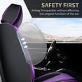 thumbnail image 6 of FLORICH Full Set Car Seat Covers, Universal Nappa Leather Seat Covers for Car Trucks SUV with Lumbar Support, Waterproof, Anti-Slip, Black & Purple, 6 of 10