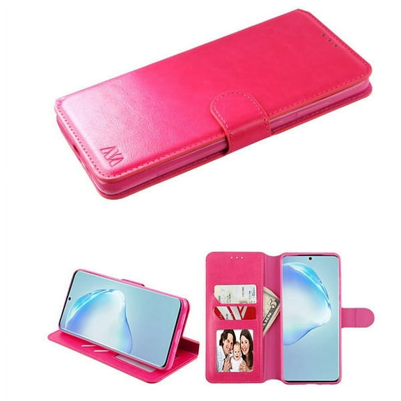 Samsung Galaxy S20 PLUS (6.7") Phone Case Leather Flip Wallet Case Stand Pouch Folio Book Style Magnetic Buckle with Credit Card / ID Slots Holder & Cash Pokcet PINK Cover for Samsung Galaxy S20 