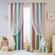 thumbnail image 5 of CREATITOY 39.4x51.2In Gradient Stripe Double-Layer Blackout Curtain Home Decor, 5 of 6