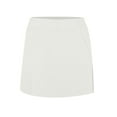 thumbnail image 5 of Jxximdong Skorts for Women Women's Pants Skirt With Slit And Pocket Sports Casual Skirt Solid Color Mid Waist Pants Tennis Skirt White XXXXL Culottes, 5 of 8