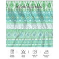 thumbnail image 5 of Teal Green Boho Wrap Around Bed Skirts for Queen Bed 18" Drop,Bed Skirt with Adjustable Elastic Belt Dust Ruffle Bed Valance for Bedroom Hotel Luxury Vintage Ethnic Tribe Abstract Art Bed Frame Cover, 5 of 7