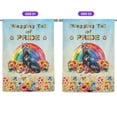 thumbnail image 2 of Wagging Tail Doberman Pinscher Celebrates Rainbow Pride Month LGBT LGBTQ+ House Flag 28x40in Double Sided Doberman Dog Lover Gifts Outdoor Decor - 01003, 2 of 5