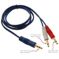 thumbnail image 4 of Câble Audio Bleu Mono 3.5mm Mâle vers Double (Rd/Wh) 6 Pieds CablesOnline, 4 of 10
