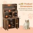 thumbnail image 3 of Gymax Grand Enclos en Bois pour Litière de Chat avec Étagères de Rangement, Condo, Table d'Appoint, 3 of 10