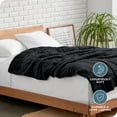 thumbnail image 6 of Bare Home 17 lbs Weighted Blanket for Adults - 60" x 80" - Minky Fleece, Black, 6 of 10