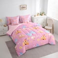 thumbnail image 3 of Homewish Colorful Cartoon Castle 7pcs Bedding Comforter Set,Fairy Tale Theme Queen Bedding Sets,Diamond Hot Air Balloon Queen Sheet Sets For Girls Kids,Super Cozy Room Decor Reversible, 3 of 8