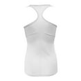 thumbnail image 3 of Lucakuins Camiseta sin mangas de ajuste de color sólido seco de capa base de compresión para mujer, blanco / negro / azul real Lucakuins  moda, 3 of 6