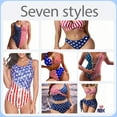 thumbnail image 5 of American flag women one piece swimsuit 4th of july back bathing suit swimsuits control tummy tankini slimming, 5 of 7