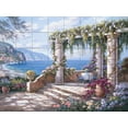 thumbnail image 1 of Tile Mural Kitchen Backsplash - SK-Floral Patio II - by Sung Kim, 1 of 1
