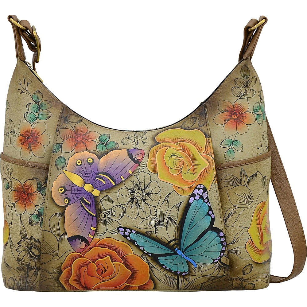 anna by anuschka women's genuine leather large hobo handbag hand