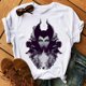 thumbnail image 1 of Camiseta de princesa de villano de Disney para mujer, camiseta gráfica de villano de dibujos animados Kawaii, camiseta Unisex, camiseta de Anime Harajuku para mujer, 1 of 5
