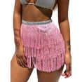 thumbnail image 2 of Qiylii Women Tassel Half Dress Beach Dance Sexy Sequined Dance Skirt, 2 of 9