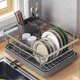 thumbnail image 2 of Dish Drying Rack for Kitchen Counter - Large Capacity Non-Slip Design, Auto-Drain Space-Saving Utensil Organizer with Adjustable Drain Pipe, 2 of 5