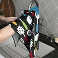 thumbnail image 4 of T-fal Print Fiber Reactive Kitchen Towel, Two Pack, Utensils, 4 of 6