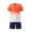 Orange, variant on Kids' Sports Training Set Short Sleeve Football Top with Shorts Team Uniform Athletic Outfit