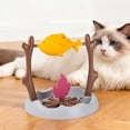 thumbnail image 1 of Comedero lento para gatos, juguete giratorio de pescado a parrilla, práctico comedero de rompecabezas para mascotas, dispensador portátil de, 1 of 10