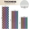 thumbnail image 4 of Gradient Color Checkered Pattern Kitchen Rugs Sets Of 3,Kitchen Runner Rugs Non Skid Washable,Decorative Kitchen Floor Mats for Kitchen,Sink,Laundry,17"x30"+ 17"x47" + 17"x59", 4 of 6