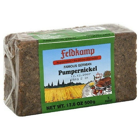 Feldkamp Pumpernickel Bread, 17.6 oz, (Pack of
