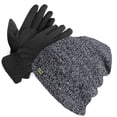 thumbnail image 1 of Men's Winter Hat & Gloves Set Warm Fleece Lined Thick Beanie With Fur Gloves Polar Extreme NONE, 1 of 4