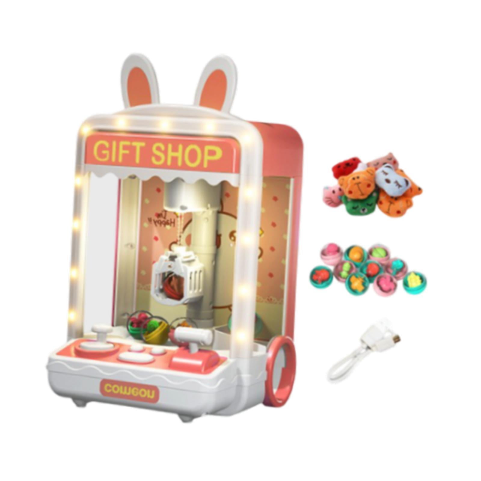 KLKCMS Claw Machine Mini Birthday Gift Vending Machine for Boys Girls Children Kids Bunny