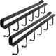 thumbnail image 1 of iGadgitz Home U7165 Perchero de metal para tazas (juego de 2), colgador de tazas debajo del estante, portavasos para insertar en el armario - Negro, 1 of 6