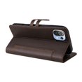 thumbnail image 3 of Premium Wallet Case for Xiaomi 11 Lite with Card Slots & Kickstand, Flip Cover Brown, 3 of 7
