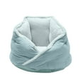 thumbnail image 3 of FurHaven Pet Products | Minky Faux Fur & Velvet Hug Bed for Dogs & Cats - Aquamarine, Small, 3 of 12