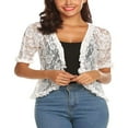 thumbnail image 1 of Women Summer Sun-Proof Cardigan Open Front Short Sleeve Cover-Ups, 1 of 5