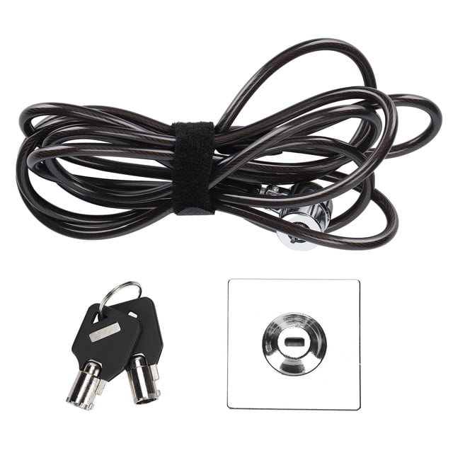 Noref Verrou d'Ordinateur Portable Anti-Vol Galvanisé Protection Environnementale Câble de Sécurité Informatique avec Base de Verrouillage pour OS X/Lenovo/Asus