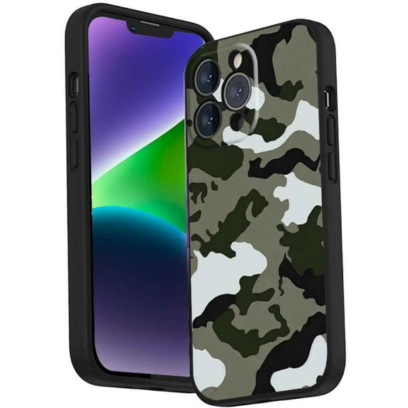 Army-Soldiers-33 Phone Case, Degined for iPhone 14 Pro Case Men Women, Flexible Silicone Shockproof Case for iPhone 14 Pro